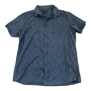 Marc Anthony Blue Short Sleeve Button Down